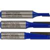 Tivoly XT60642067320 - Frese per fresatrice a scanalatura dritta, 2 taglienti rettificati al diamante, Ø 4-6-8 mm, blu