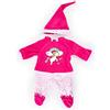 Bayer Design bambole 33-38cm, pantaloni, top e cappellino, set, vestito con unicorno, Colore rosa, bianco, 83890AA
