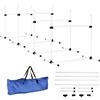 PawHut Set di 4 Ostacoli Agility Dog per Addestramento Cani con Sacca di Trasporto, Bianco, 95 x 65x 95cm|Aosom