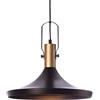 LUSSIOL Denver, lampada a sospensione in metallo, 40 W, nero/oro, ø 36 x H 21 cm