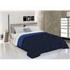 MB HOME ITALY Trapunta invernale DoubleFace Piazza e Mezza ELEGANT, Made in Italy - Piumino Reversibile Bicolore in Morbida Microfibra 300gr/mq - Piumone Lavabile in Lavatrice BluScuro/Royal