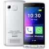 SAIET STS502 Cellulare Smart Senior Per Anziani Tasti Grandi E Lettere Grandi 4G Con Whatsapp Tasto SOS Android OS 10 Bianco Perla. (Bianco Perla)