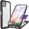 CENHUFO Cover Samsung A22 5G, Custodia Samsung A22 5G Antiurto 360 Gradi con Protezione Schermo Integrata Rugged Trasparente Case Doppia Faccia Fronte Retro Cover per Samsung Galaxy A22 5G - Nero