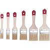 HARDY WORKING TOOLS Flachpinsel-Set 6-teilig, 1 Stück - 20, 25, 35, 50, 60, 75 mm Breite, Malerpinsel Set mit Holzgriff, Lackpinsel Serie *40*, 6PCS, Pinselset A0284-060100 Rot