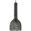 LUSSIOL Laila Sospensione 60 W, Nero, ø23 x H60 cm