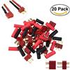 YUNIQUE GREEN-CLEAN-POWER - Set 10 Connettori T-Plug Stile Deans Maschio e Femmina | 20 Pezzi Tubo Shrink Inclusi | Adatti per RC Auto, Barca, Elicottero, Batteria Lipo 7.4, Rosso