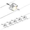 Paulmann CorDuo, sistema di cavi per faretti, 94430, set Mac II, massima CC 5 pezzi da 10 Watt l'uno, estensibile, cromato, opaco, cavi in plastica, GU 5,3, senza lampadine