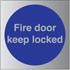 VSafety - Cartello in alluminio rigido per porta antincendio in plastica rigida, 100 mm x 100 mm, 1,6 mm