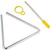 FUZEAU - Triangolo 13 cm in metallo con bacchetta o martelletto, riproduce suoni cristallini e scintillanti, 8267