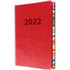 Collins Edge Rainbow - Agenda settimanale 2022, formato A5, colore: rosso