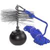 AERZETIX - Set di spazzacamino - attrezzi per pulizia canne fumarie - spazzola metallica Ø250mm - corda Ø5mm lunghezza 10m - sfera 2.5kg - moschettone - C49984