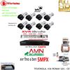 AMN KIT VIDEOSORVEGLIANZA CLOUD DVR 8 CANALI 8 TELECAMERE 5MPX AHD + PROFES CCD SONY