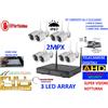 AMN SICUREZZA KIT VIDEOSORVEGLIANZA WIRELESS NVR 8 CANALI 8 TELECAMERE ARRAY HARD DISK 2000GB