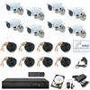 ZENCOCCO KIT Videosorveglianza AHD IP CLOUD DVR 8 CH 8 Telecamere HD IR 2 MPX + HARD DISK