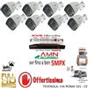 AMN SICUREZZA KIT VIDEOSORVEGLIANZA CLOUD DVR 8 CANALI 8 TELECAMERE 5MP PROFESSIONALE CCD SONY