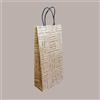 LUCGEL 20 Pz Shopper Borsa Porta 2 Bottiglie 750 ml con Manico Cordino avana grafica Natale Words 190x90H380mm