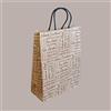 SCOTTON 20 Pz Shopper Borsa Porta 3 Bottiglie 750 ml con Manico Cordino avana grafica Natale Words 275x95H380mm