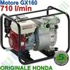 Honda Motopompa a Scoppio 4 Tempi HONDA Alta Prevalenza Acque Nere Autoadescante WT20X