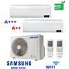 Samsung CONDIZIONATORE SAMSUNG WINDFREE AVANT DUAL SPLIT 7+7 BTU INVERTER R32 AJ050 WIFI