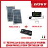 KIT FOTOVOLTAICO ISOLA SOLARE 12V INVERTER 5000W PANNELLO 100W CONTROLLER 30A