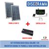 KIT FOTOVOLTAICO ISOLA SOLARE 12V INVERTER 5000W 2X PANNELLI 50W CONTROLLER 50A