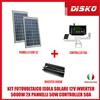 KIT FOTOVOLTAICO ISOLA SOLARE 12V INVERTER 5000W 2X PANNELLI 50W CONTROLLER 50A