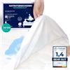 ZenPur Coprimaterasso, prodotto nell'UE, certificato Oeko-TEX Standard 100, in cotone, impermeabile e durevole, protezione e comfort in uno (160 x 200 cm, Bianco)
