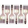 HARDY WORKING TOOLS Flachpinsel-Set 6-teilig, 6 Stück - 60 mm Breite, Malerpinsel Set mit Holzgriff, Lackpinsel Serie *45*, 6PCS, Pinselset A0205-450625, braun