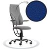 Sedia ufficio ergonomica SpinaliS Navigator, metallo-nero, r502-blu-savoiaa