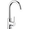 Cornat Miscelatore Rubinetto FUERTE Cucina, Bocca Alta Orientabile Rotazione 360°, con Cartuccia e Flessibili di collegamento, Accessori di Installazione inclusi, Ottone Cromato Finitura Lucida