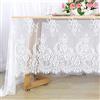 ShinyBeauty Tovaglia di Pizzo Bianco 60x120 Pollici - Lino Floreale per Feste, Matrimoni ed Esterni