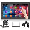 Hodozzy Android Autoradio GPS 2 Din Schermo 7 Pollici Touchscreen Autoradio Bluetooth, Stereo Auto 2 Din Android con WiFi, Navigazione GPS, Mirrorlink, Radio FM RDS, BT, USB, Radio con Telecamera