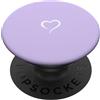 Hand Drawn Heart by AJC Viola Lilla Mano Disegnato Cuore Minimalista Amore PopSockets PopGrip Adesivo