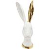 Kare Design Figura Decorativa Bunny, Bianco/Oro, 30Cm, Animali Deco, Coniglio