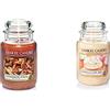 Yankee Candle Candela Profumata Giara grande, Bastoncino di cannella + Cupcake alla Vaniglia, Durata Fino a 150 Ore
