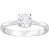 Swarovski Anello Attract, Rotondo, Bianco, Placcato rodio