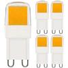 ZHENMING Lampadina a LED G9 Luce Bianca Calda 3000K 2W Tipo Corto Sostituisce Lampadine Alogene da 10W 15W 20W Dimmerabile 230V, 5 pezzi