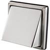 Intelmann Griglia parapioggia di ventilazione rettangolare, 100 x 125 x 150 mm, in acciaio inox V2A, Argento