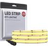 BTF-LIGHTING FCOB COB Striscia LED 12V Dimmerabile 3000K 1 metri 528LED/m | LED Striscia Bianco Caldo Flessibile Nastro Nastri Luce uniforme 10mm IP30 CRI90+ per Soggiorno Cucina Bar (Solo striscia)