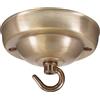 ElekTek Rosone da soffitto con gancio diametro 108 mm Finiture metallizzate colori verniciati a polvere per lampade a sospensione e lampadari Ottone Antico