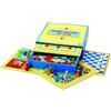 Jeujura, Set di 200 regles Piccoli Cavalli, Oca, Donna, Marella, Mikado, Tangram, Domino, 54 Carte - Albero da Gioco di società - età Minima 3 Anni, 66200
