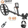 Quest Metal Detector Multi frequenza IP68 Piastra 13X9 Cuffie Wireless - Q60-BEAST