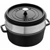 Staub Cocotte tonda con vaporiera 26 cm nero