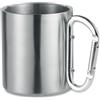 Tazza in acciaio con moschettone personalizzata Trumbo 220 ml personalizzate o neutre