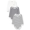 Petit Bateau A01TB, Body a righe a maniche lunghe (Pacco da 3) Unisex - Bimbi 0-24, Variante 1, 3 anni