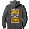 Funny Diesel Mechanic Gifts for Men & Wo Mens Trucker Diesel Mechanic I Can't Fix Stupid Felpa con Cappuccio