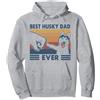 Regalo di Natale di papà husky Best Husky Dad Ever Fist Bump Regalo di Natale di papà husky Felpa con Cappuccio