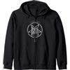 Occult Gothic Grunge Satan Devil Fashion Occulto gotico grunge Satan Cat Devil Black Baphomet Punk 666 Felpa con Cappuccio