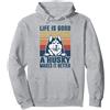 Husky Gifts By Design Tee Company Regali Siberian Husky per Donne Uomini Cane Husky Papà Cane Felpa con Cappuccio