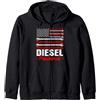 Regali da meccanico diesel Diesel Mechanic Gifts Powered Patriotic American Flag Felpa con Cappuccio